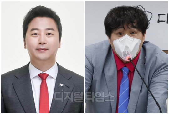 장예찬(왼쪽) 국민의힘 청년최고위원 후보와 서민 단국대학교 의과대학 교수. <디지털타임스 DB, 연합뉴스>